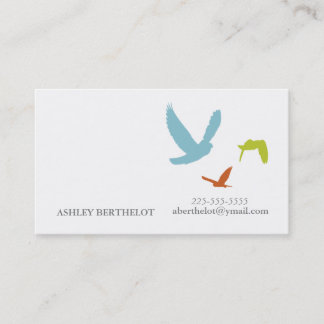 Carte De Visite Oiseaux simples