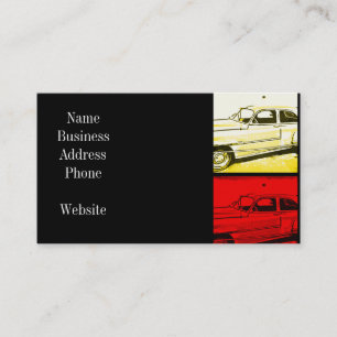 Carte De Visite Old Classic Car Watercolor Pop Art Imprimer
