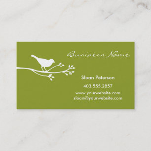 Carte de visite olive d'oiseau