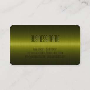 Carte De Visite Olive vert acier inoxydable look métallique