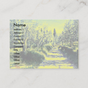 Carte De Visite OLIVIERS EN RIMAGGIO /Paysage toscan, Jaune