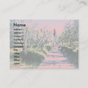 Carte De Visite OLIVIERS EN RIMAGGIO / Paysage toscan, Rose