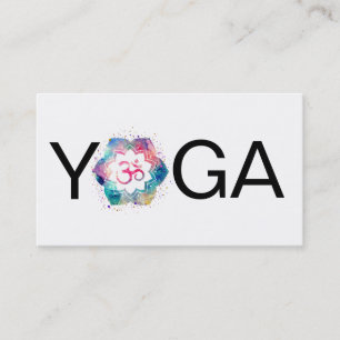 Carte De Visite ** OM. Professeur Yoga Lotus Mandala
