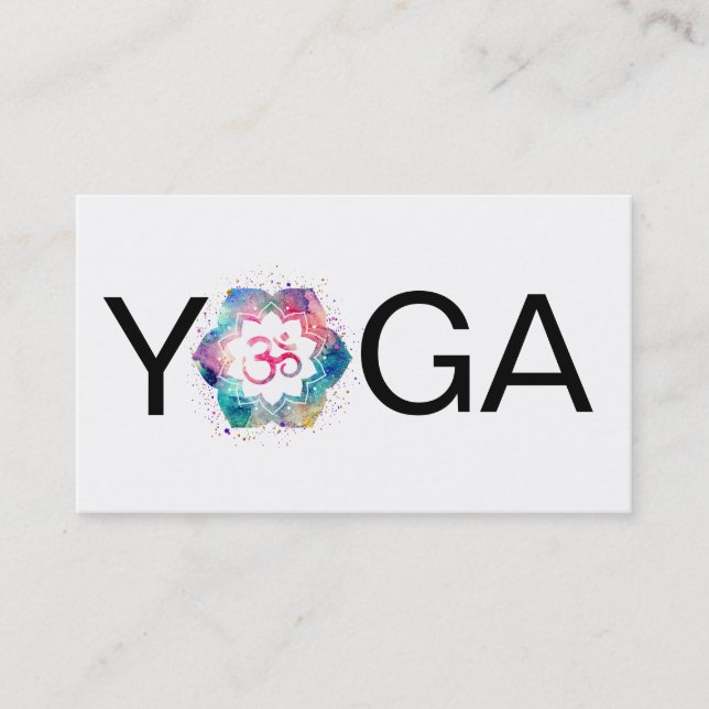 Carte De Visite ** OM. Professeur Yoga Lotus Mandala (Devant)