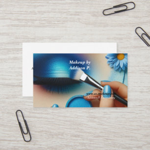 Carte De Visite Ombre à paupières bleue scintillante Maquillage