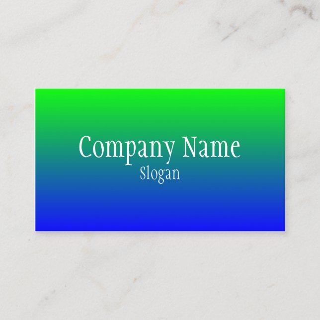 Carte De Visite Ombre bleu vert (Devant)