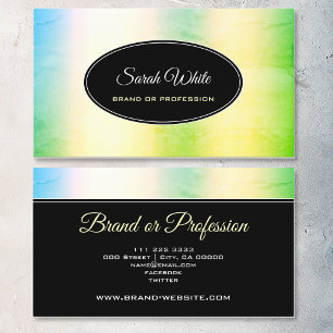 Carte De Visite Ombre coloré exceptionnel design Turquoise bleu Om