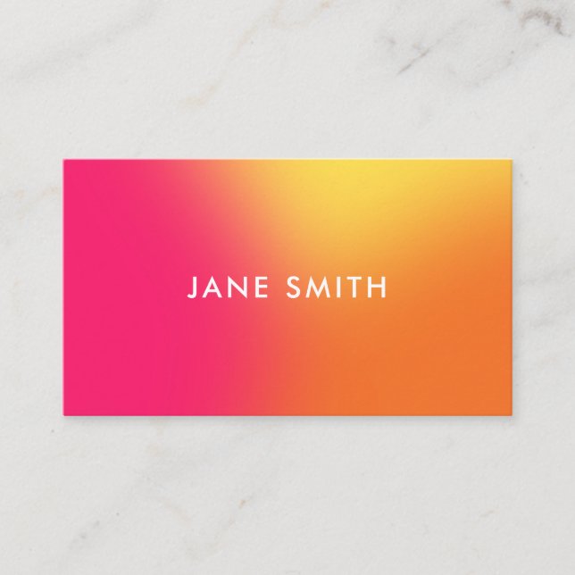 Carte De Visite Ombre colorée créative moderne (Devant)
