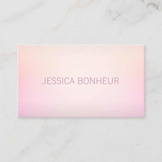 Carte De Visite Ombre de fond de couleurs douces (Devant)