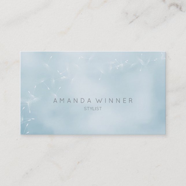 Carte De Visite Ombre de verre gris Dandelion Confetti (Devant)