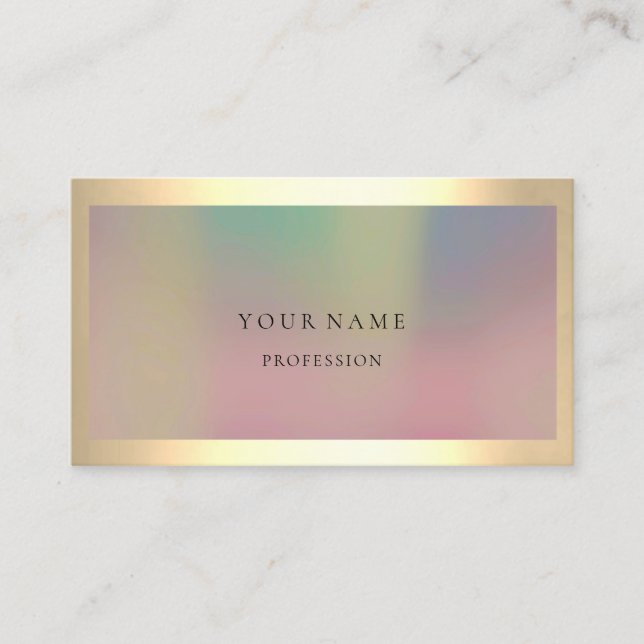 Carte De Visite Ombre encadrée Simply Professional Gold Minimal (Devant)