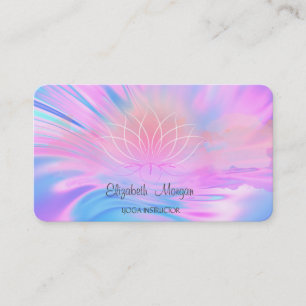 Carte De Visite Ombre Holographique Brush Stroke Lotus