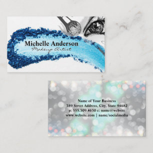 Carte De Visite Ombre oculaire bleue   Make Up Artist