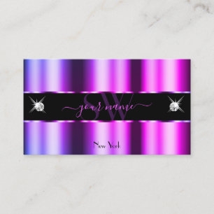 Carte De Visite Ombre rose violet sur bijoux à étincelles noires M