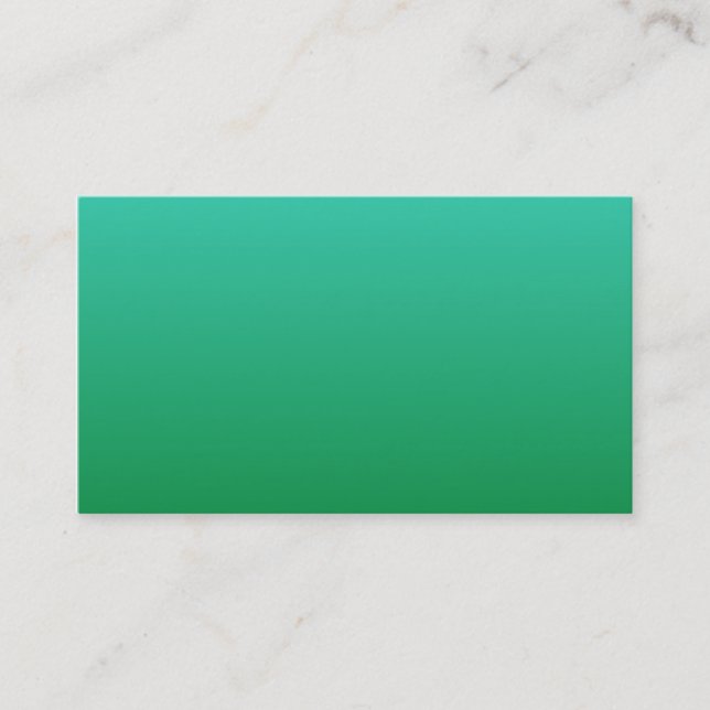 Carte De Visite Ombre verte turquoise (Devant)