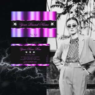 Carte De Visite Ombre violet rose chatoyant sur bijoux étincelants