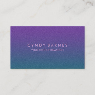 Carte De Visite Ombre violette et Turquoise