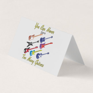 Carte De Visite On Ne Peut Jamais Avoir Trop De Guitares
