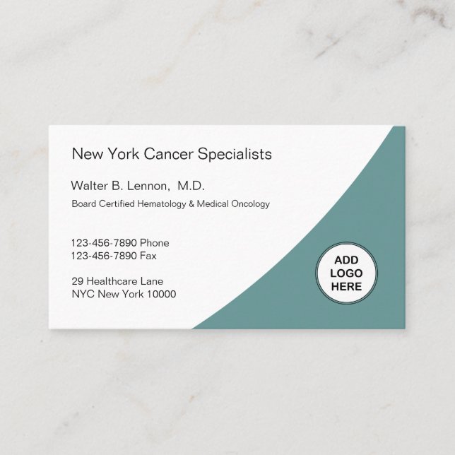 Carte De Visite Oncologie Médicale moderne (Devant)