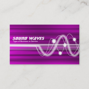 Carte De Visite Ondes sonores - Texture brossée Magenta