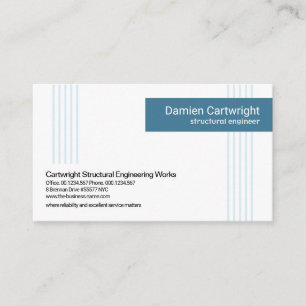 Carte De Visite Onglet Bleu minimaliste des lignes verticales
