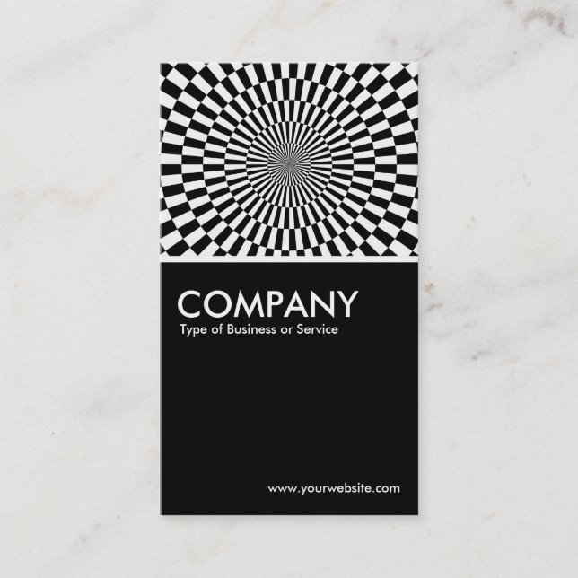 Carte De Visite Op Art - Noir (Devant)