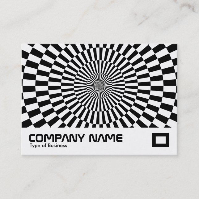 Carte De Visite Op Art - Noir et blanc (Devant)