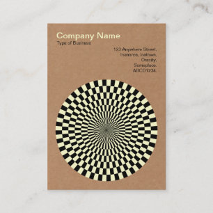 Carte De Visite Op Art - Noir et Crème - Carton