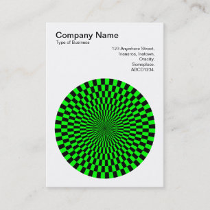 Carte De Visite Op Art - Noir et Vert