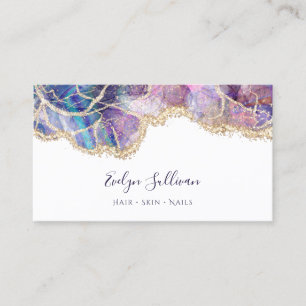carte de visite opal bleu foncé