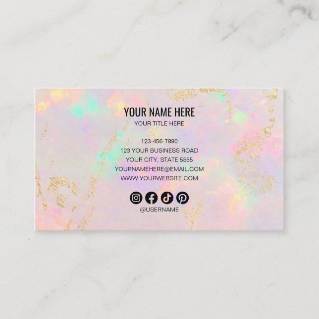 Carte De Visite opal stone (Devant)