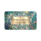 Carte de visite opal turquoise parties scintillant