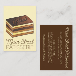 Carte De Visite Opéra pâtisserie pâtisserie pâtisserie pâtisserie 