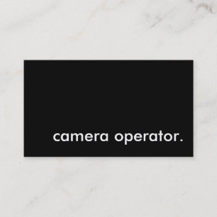 Carte De Visite opérateur de caméra.
