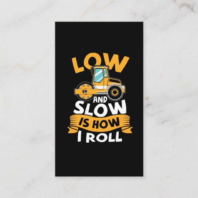 Carte De Visite Opérateur de pavage d'asphalte Travailleur de maço (Devant)