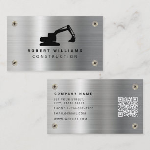 Carte De Visite Opérateur d'équipement lourd de construction Métal