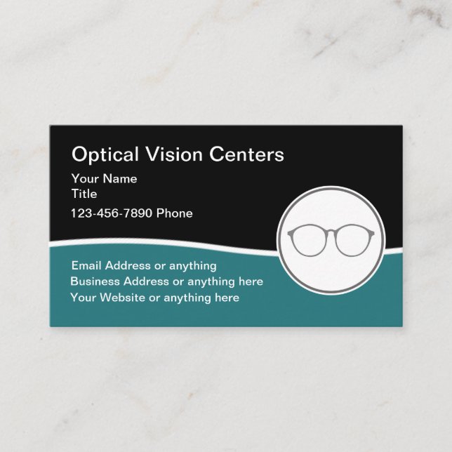 Carte De Visite Ophtalmologiste de la vision optique Eyecare (Devant)