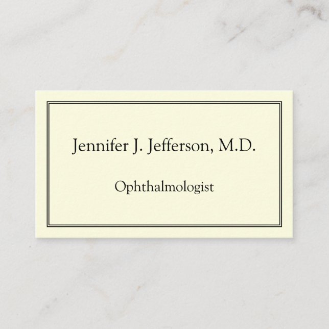 Carte de visite ophtalmologiste minimal (Devant)