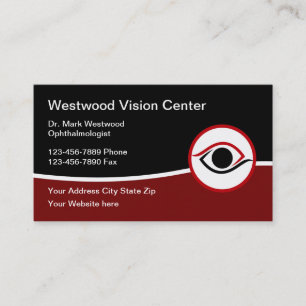 Carte De Visite Ophthalmologue des soins de la vue