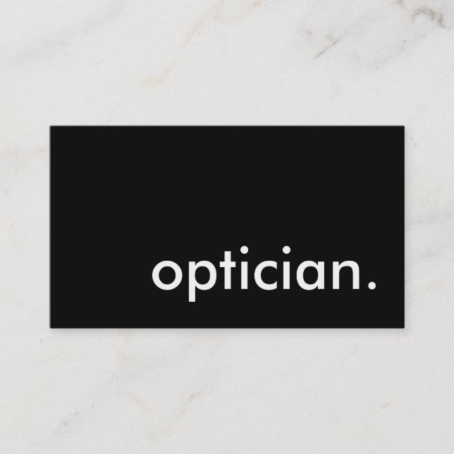 Carte De Visite opticien. (Devant)