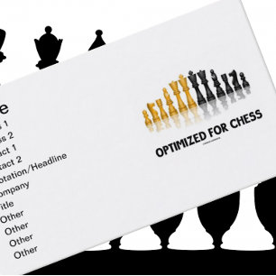 Carte De Visite Optimisé pour des échecs (jeu d'échecs réfléchi)