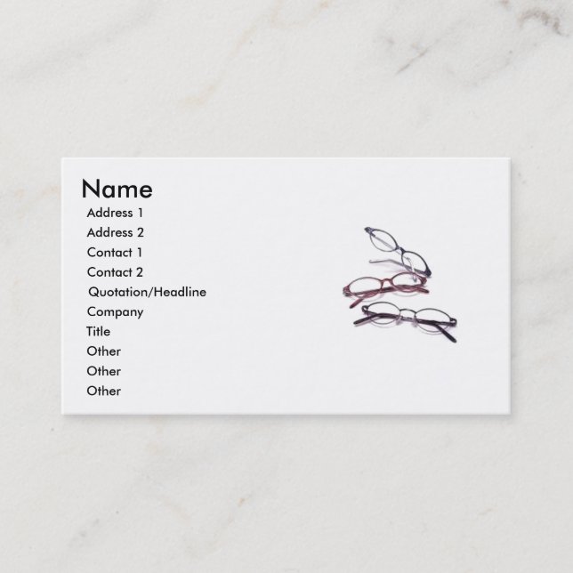 Carte de visite optique (Devant)