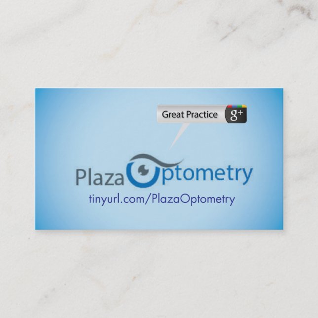 Carte De Visite Optométrie de plaza (Devant)