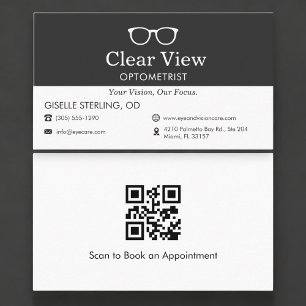 Carte de visite optométriste Code QR 