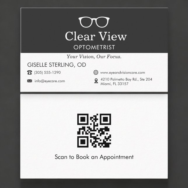 Carte de visite optométriste Code QR  (Créateur téléchargé)