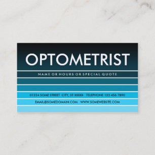 Carte De Visite OPTOMÉTRISTE D'ÉCHANGE Bleu