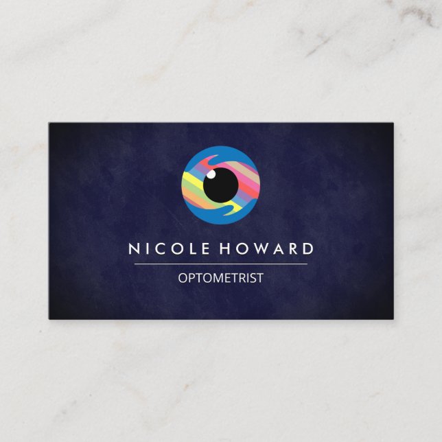 Carte De Visite Optométriste | Logo de la balle dans les yeux (Devant)