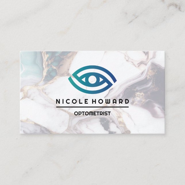 Carte De Visite Optométriste | Logo des yeux stylisé (Devant)