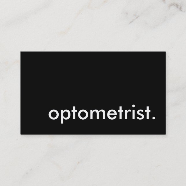 Carte De Visite optométriste. (personnalisable en couleur) (Devant)