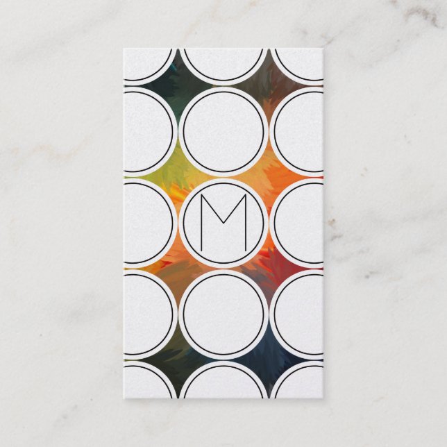 Carte De Visite Or Abstrait élégant (Devant)